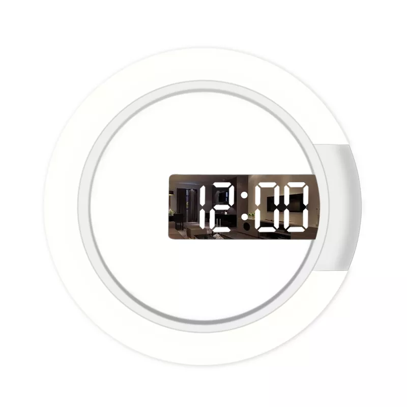 Reloj de pared hueco con luz nocturna LED decorativa RGB de 12 pulgadas