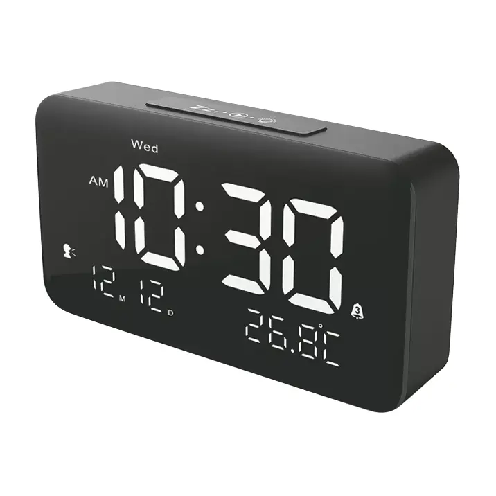 Reloj despertador parlante recargable con control de voz de 6 pulgadas
