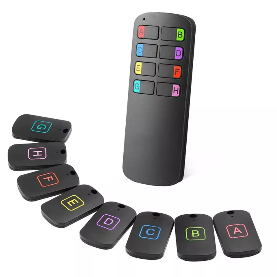 Rastreador de buscador de llaves de alarma inalámbrico con control remoto 8 en 1