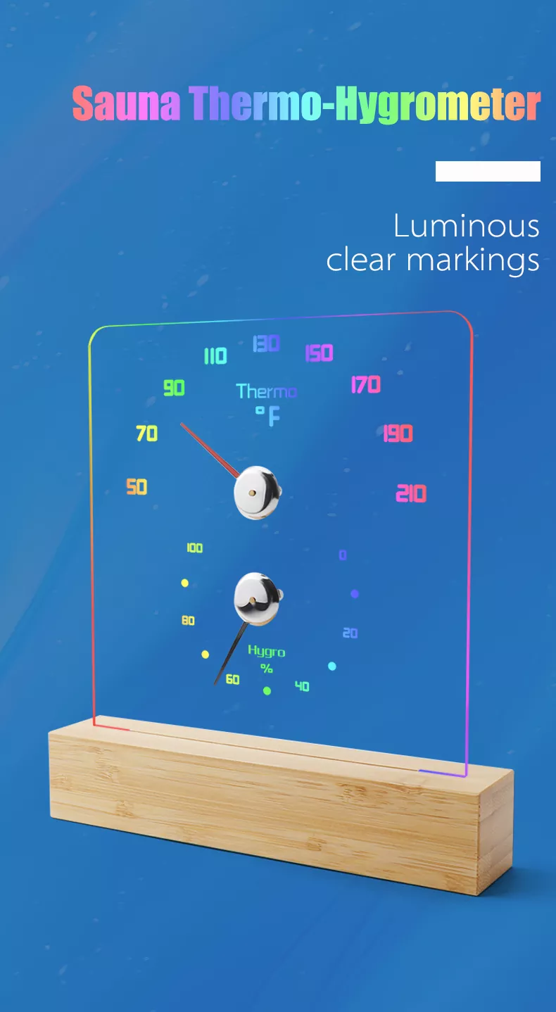 RGB Color Fahrenheit Hygrometer