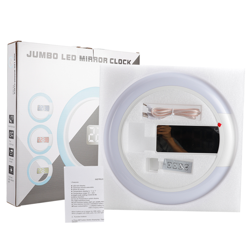 3D LED Night Light Wall Clock