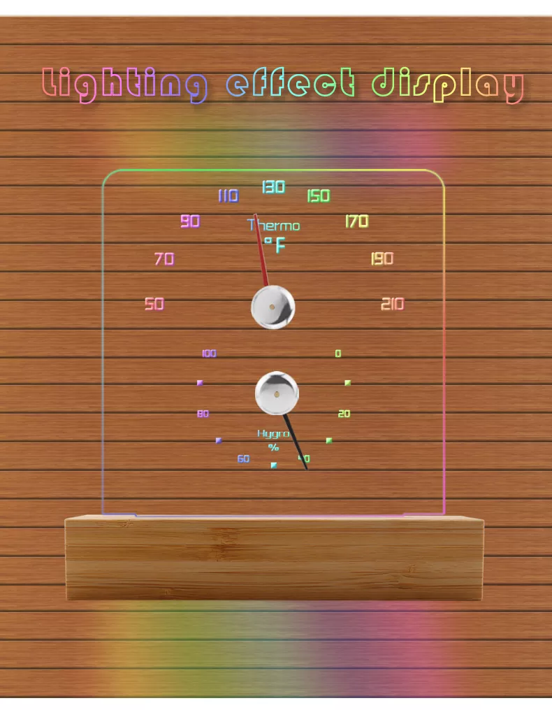 RGB Color Fahrenheit Hygrometer