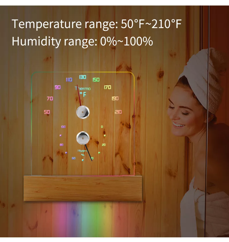 RGB Color Fahrenheit Hygrometer