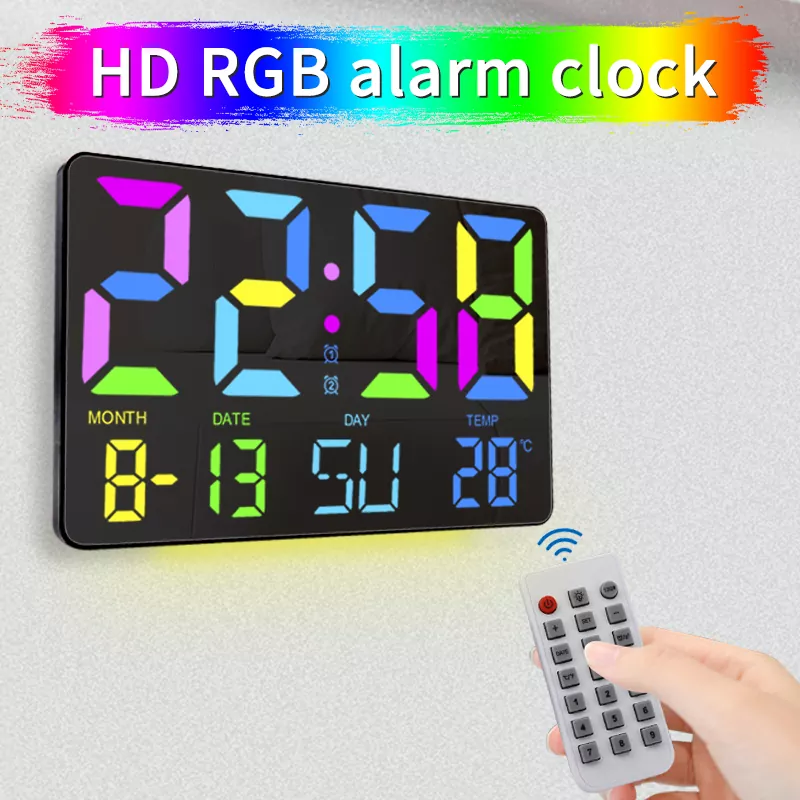 Reloj de pared digital de pantalla grande
