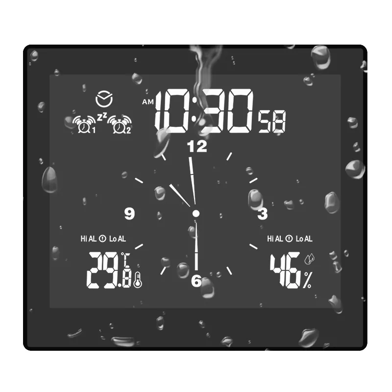 Reloj de pared de temporizador de temperatura impermeable